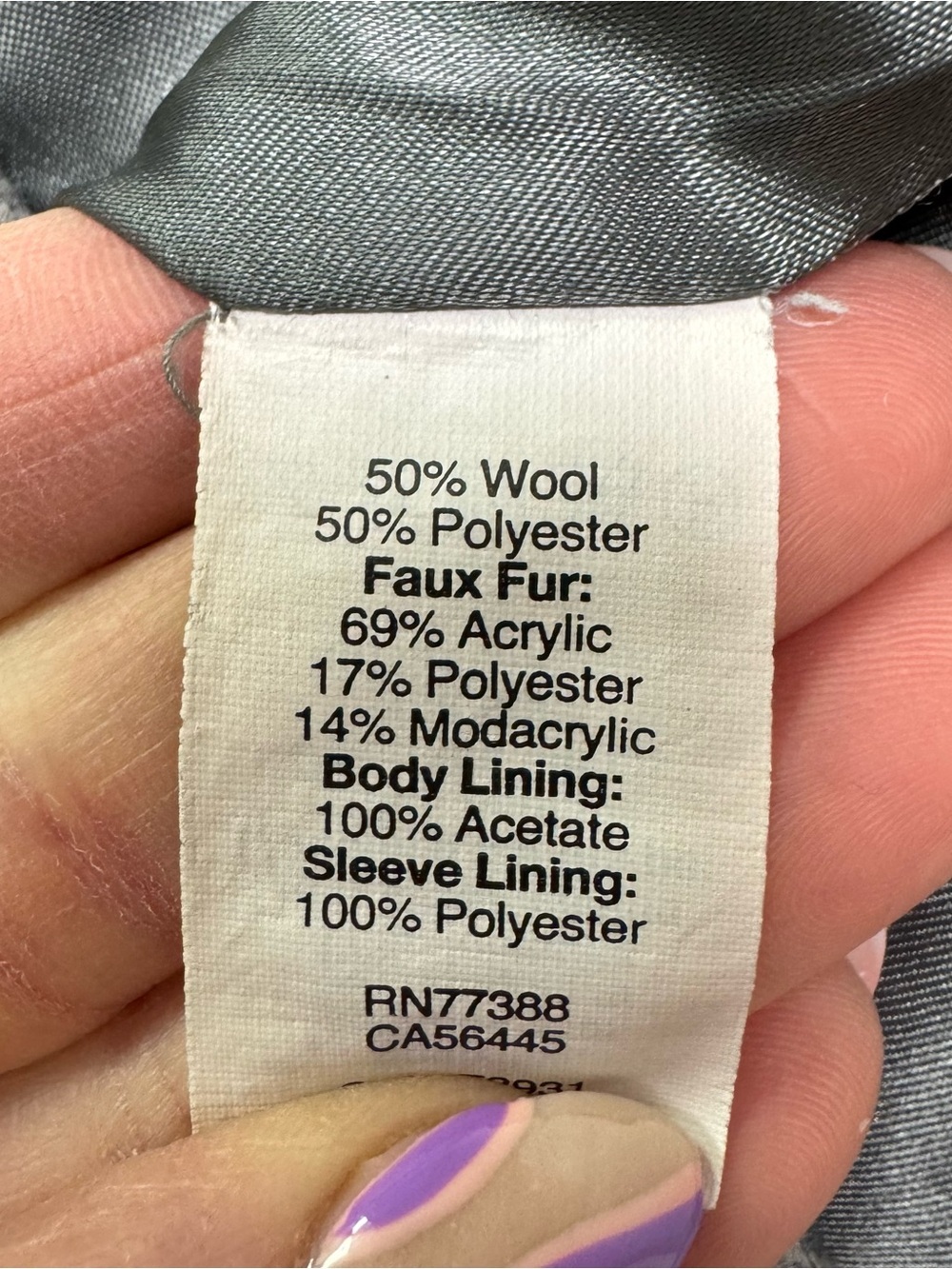 J. Crew Wool-Blend Faux Fur Hooded Parka Coat in Grey Size 2 - Picture 7 of 7